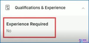 Qualifications and Experience section stating no prior experience is required for the program.